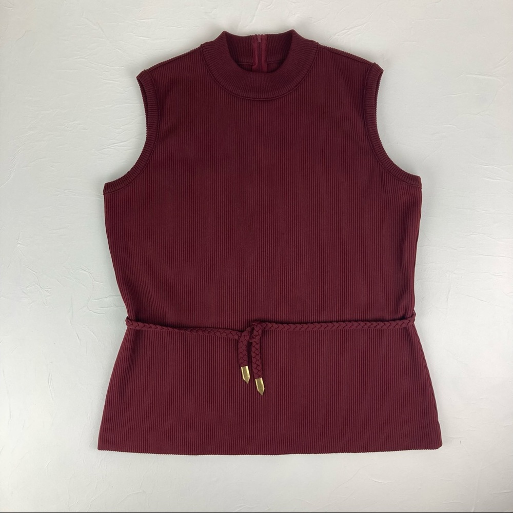 70s vintage mock turtle, sleeveless top